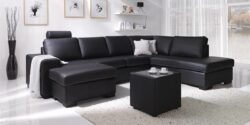 Atlanta U-sofa med open-end og chaiselong - 100% luksus læder - Flere varianter