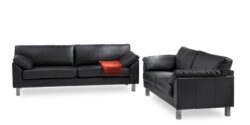 Nevada sofasæt 3 + 2,5 pers. - sort læder