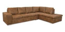 San Diego Open-end Sofa, Cognac 70% Læder (Højrevendt)