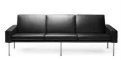 Wegner GE 34 3-personers sofa - Sort læder