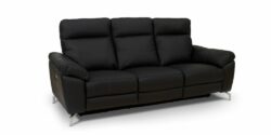 3 pers. Sofa Sort læder, Selesta