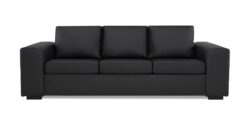 Link 3 Pers. Sofa, Sort Kunstlæder
