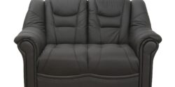 Madison 2 Pers. Sofa, Sort Okselæder