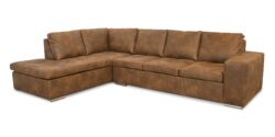 San Diego Open-end Sofa, Cognac 70% Læder (Venstrevendt)