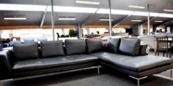 Theca Loano Open end sofa - Sort Savoy læder - højrevendt