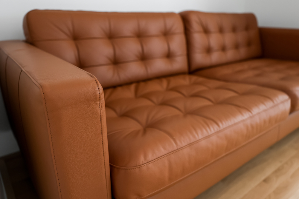 brun lædersofa